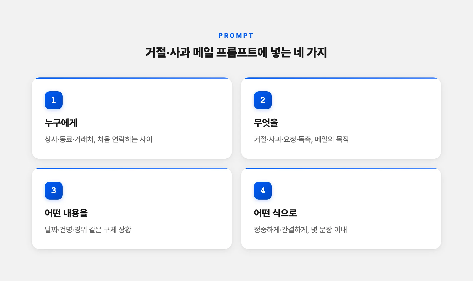 거절 메일 프롬프트에 넣는 네 가지