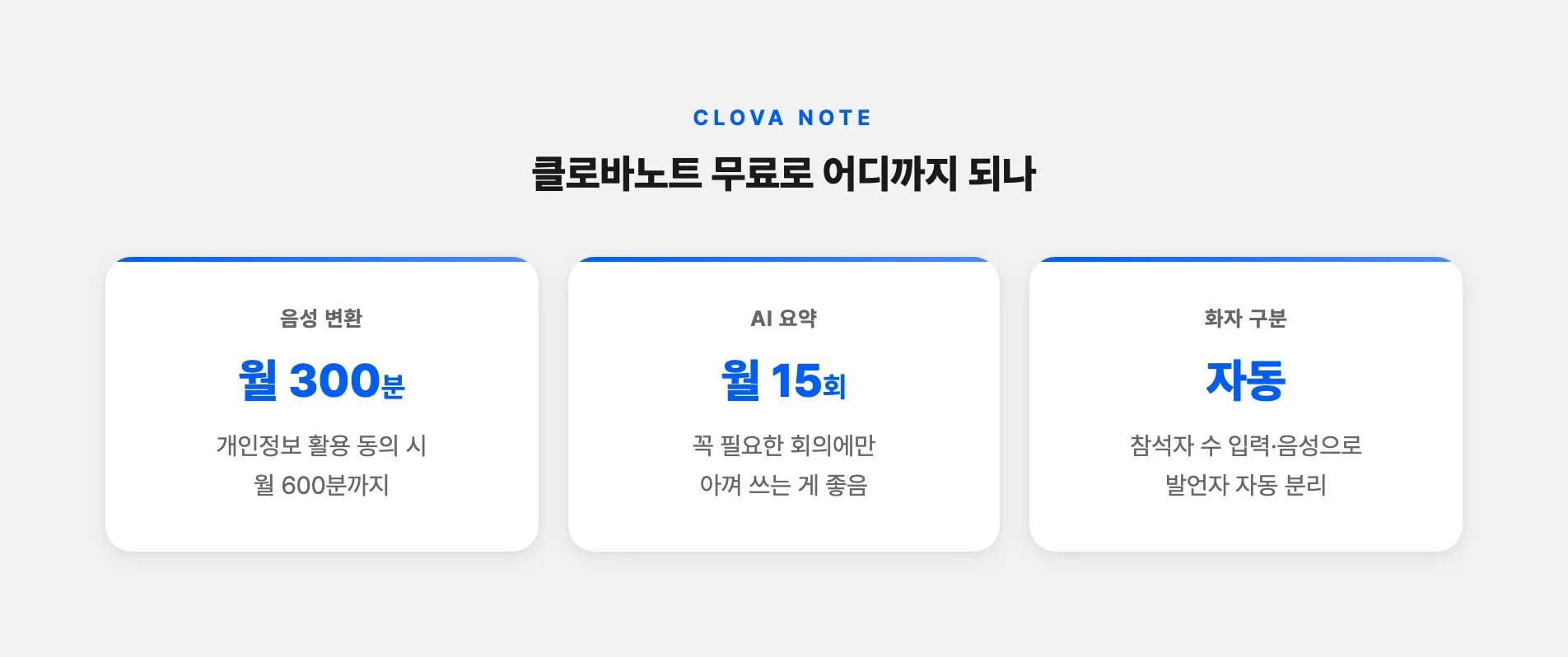 클로바노트 무료 이용 한도